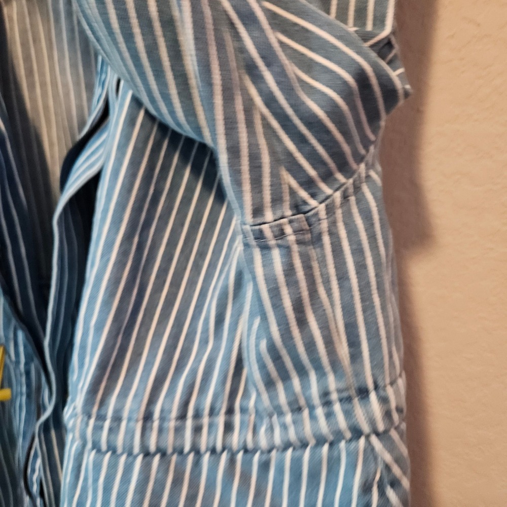 Future Collective Gabriella Karefa-Johnson Striped Denim Jacket Blue White 1X - Picture 6 of 9